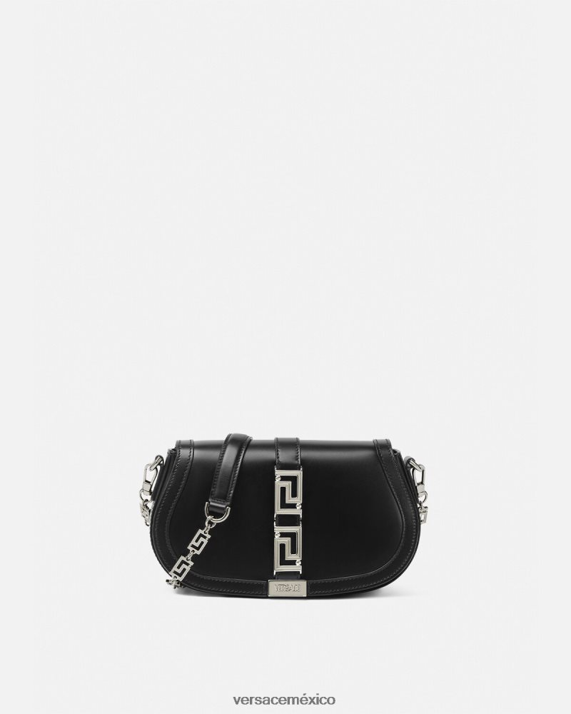 Versace bolso de hombro con greca diosa negro bolsas mujer 84626J248