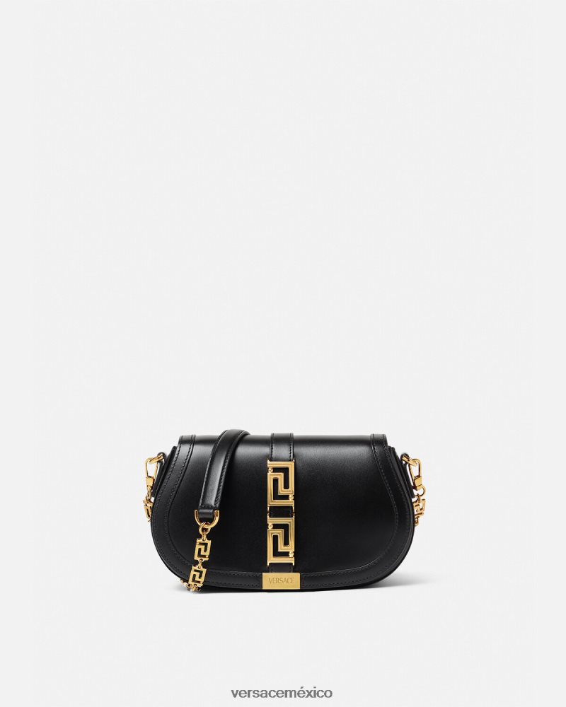 Versace bolso de hombro con greca diosa negro bolsas mujer 84626J251