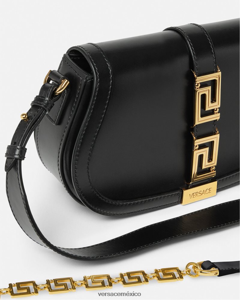 Versace bolso de hombro con greca diosa negro bolsas mujer 84626J251
