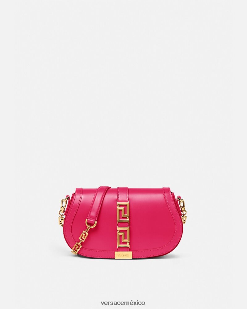 Versace bolso de hombro con greca diosa rosa bolsas mujer 84626J252