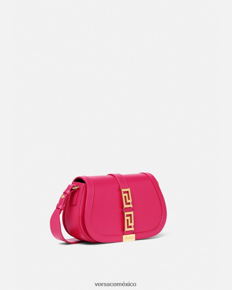 Versace bolso de hombro con greca diosa rosa bolsas mujer 84626J252
