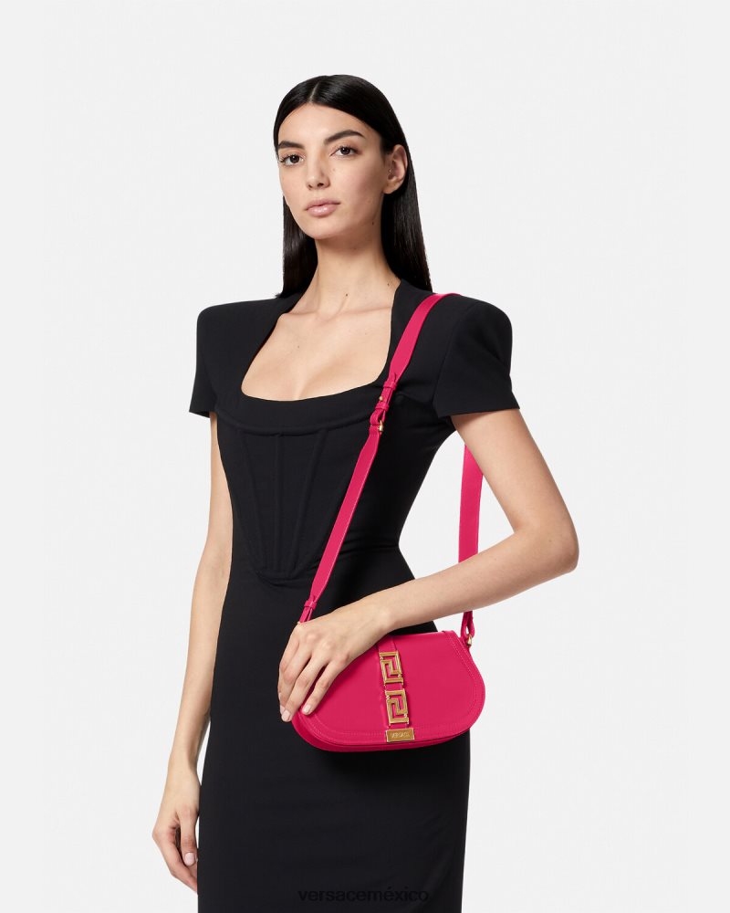 Versace bolso de hombro con greca diosa rosa bolsas mujer 84626J252