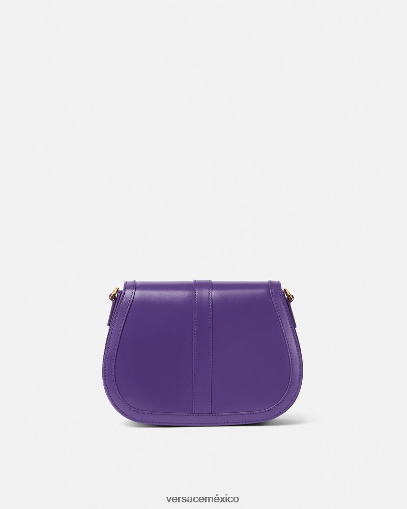 Versace bolso de hombro grande con greca diosa Violeta bolsas mujer 84626J271