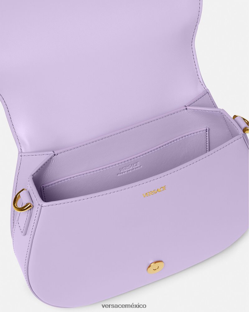 Versace bolso de hombro grande con greca diosa lila bolsas mujer 84626J272
