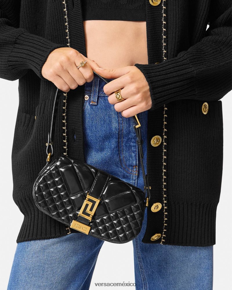 Versace bolso de hombro mini con greca diosa negro bolsas mujer 84626J244