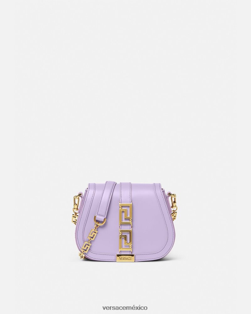 Versace bolso de hombro pequeño con Greca Diosa lila bolsas mujer 84626J263