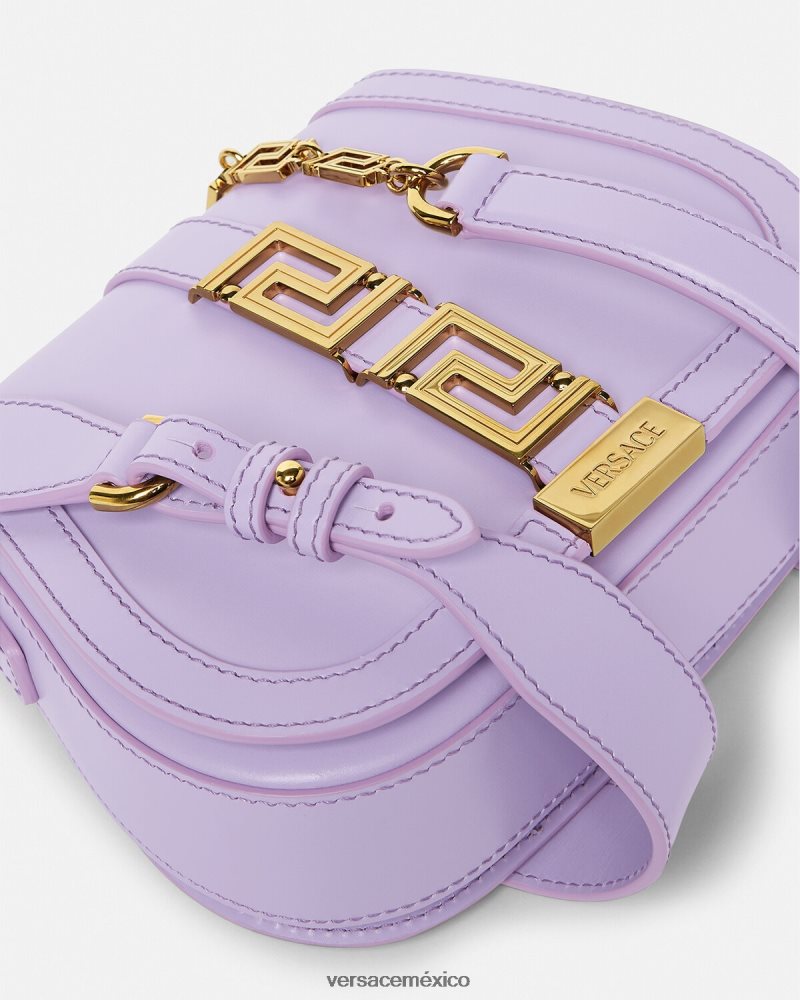 Versace bolso de hombro pequeño con Greca Diosa lila bolsas mujer 84626J263