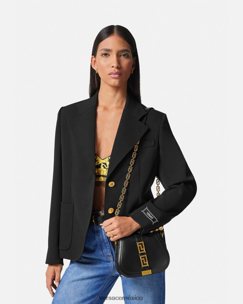 Versace bolso de hombro pequeño con Greca Diosa negro bolsas mujer 84626J260