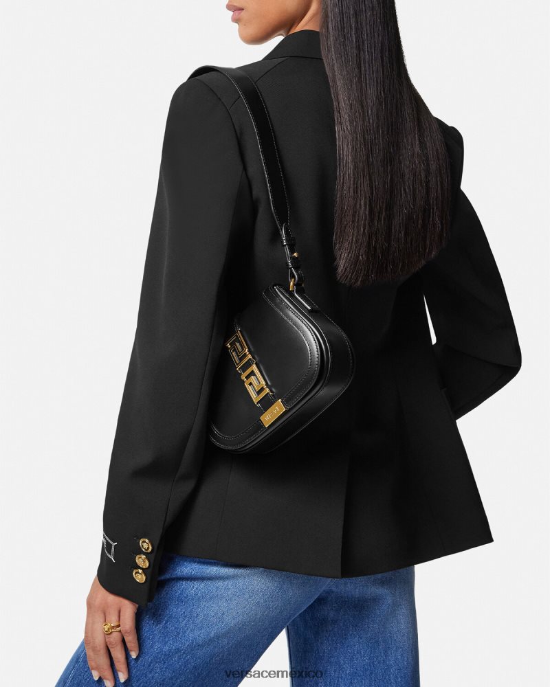 Versace bolso de hombro pequeño con Greca Diosa negro bolsas mujer 84626J260