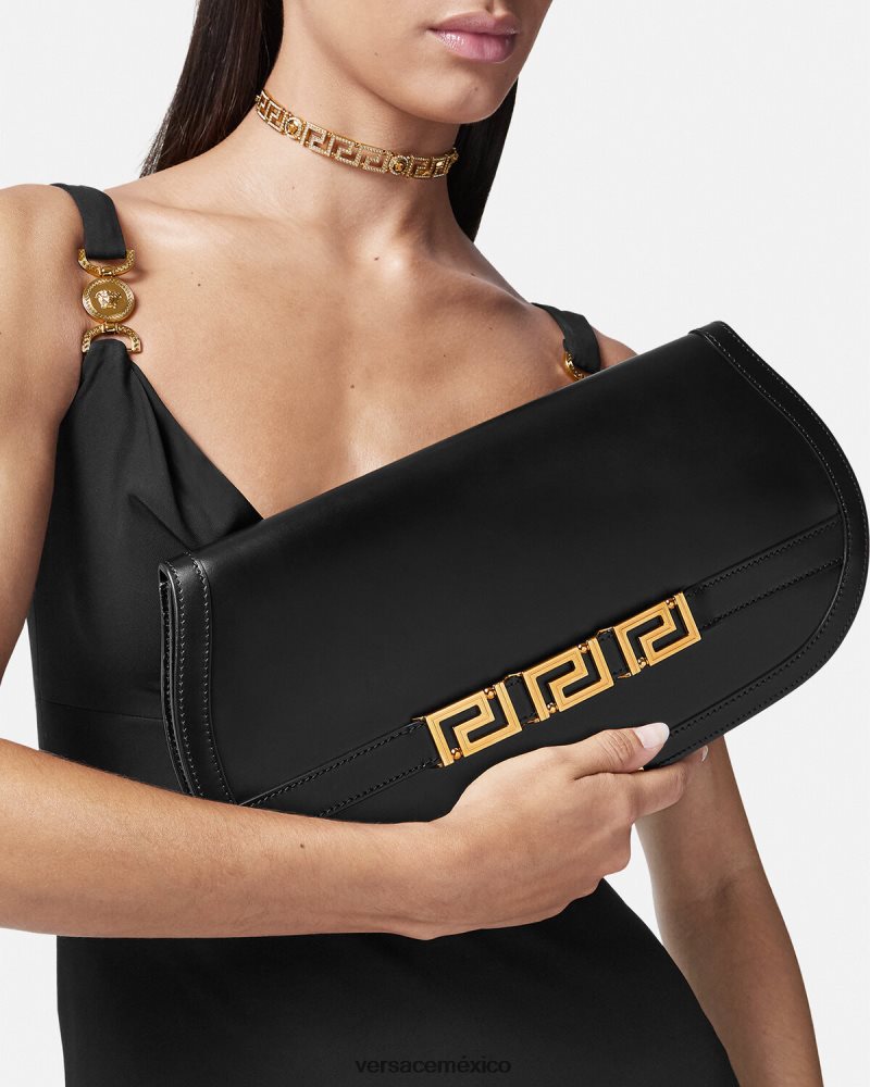Versace bolso de mano con greca diosa negro bolsas mujer 84626J261