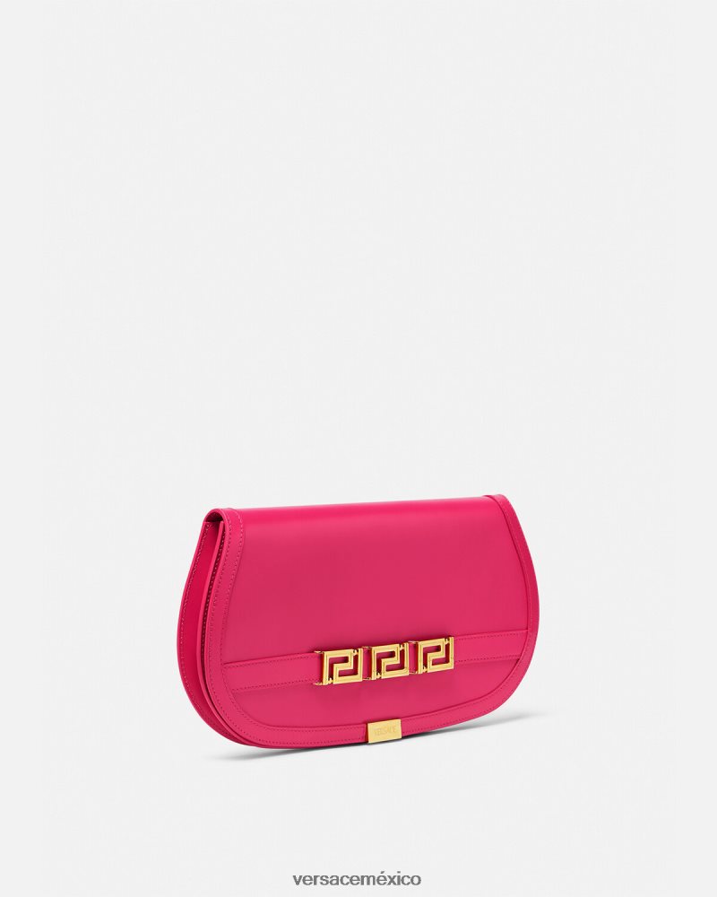 Versace bolso de mano con greca diosa rosa bolsas mujer 84626J262