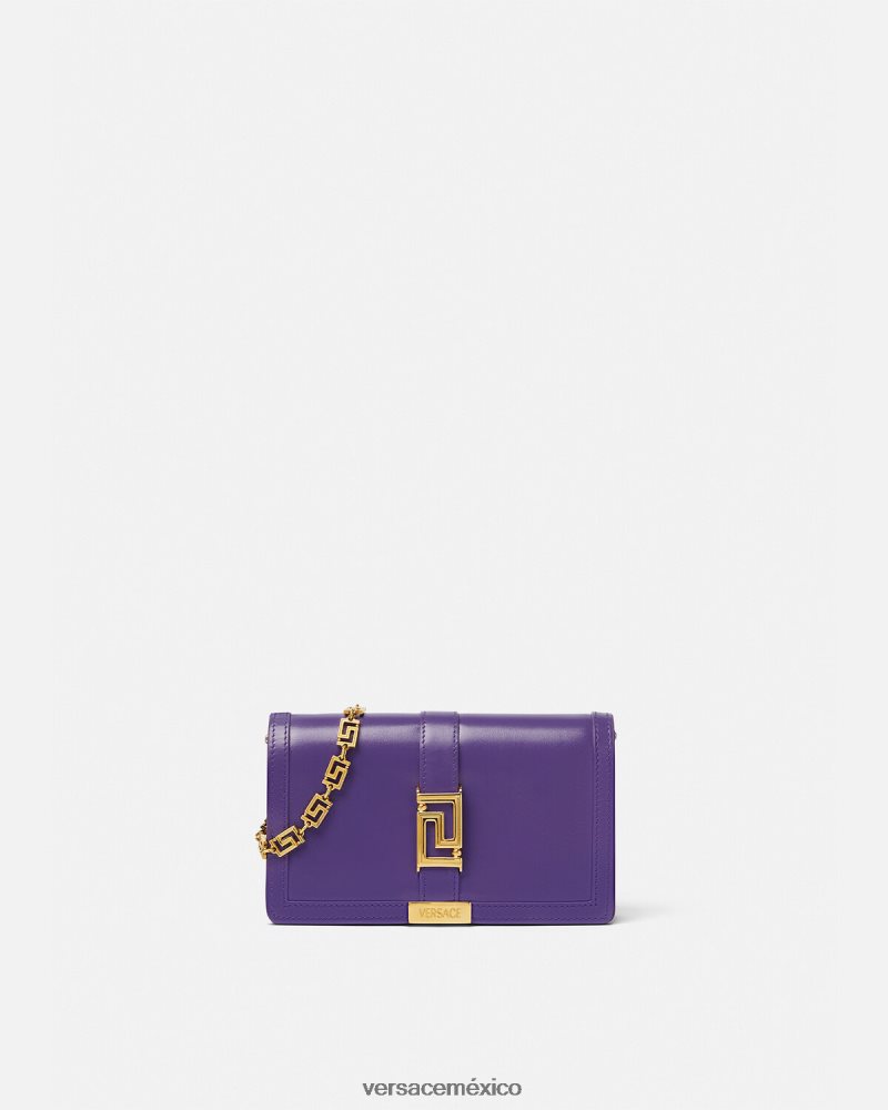 Versace bolso mini con greca diosa Violeta bolsas mujer 84626J268