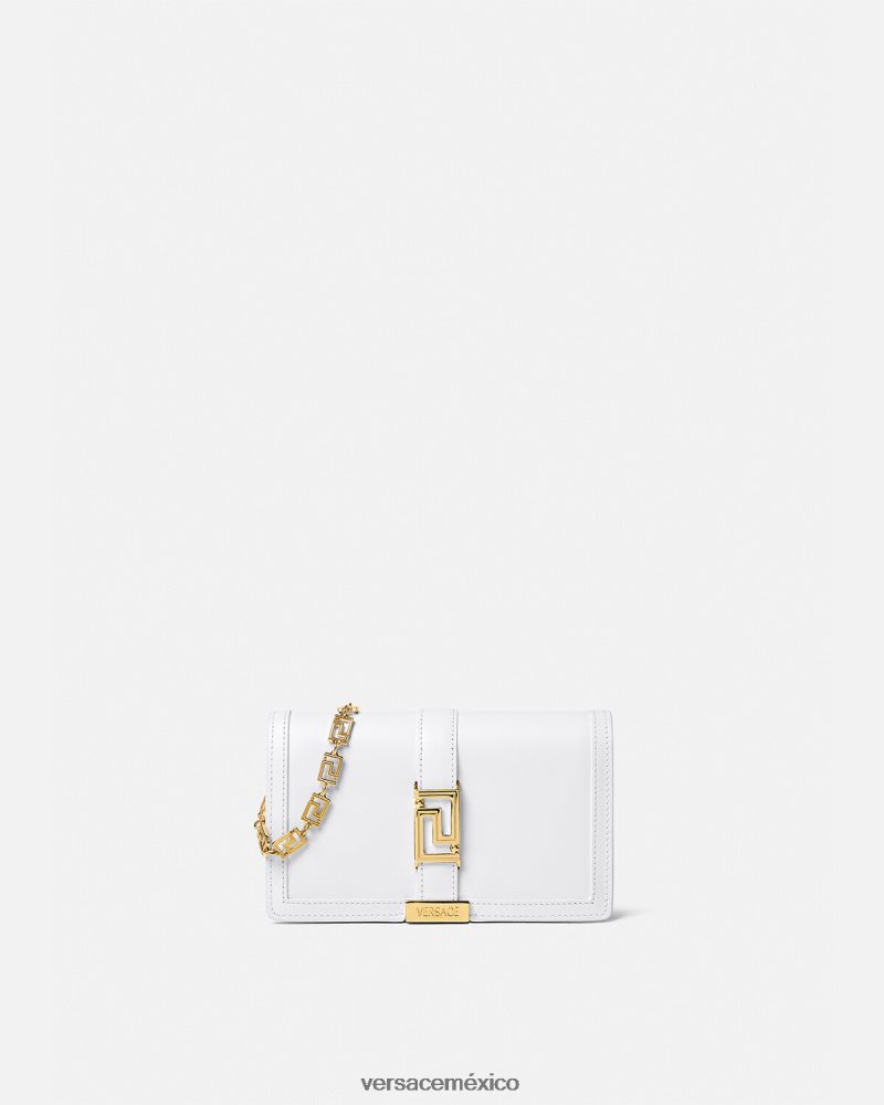 Versace bolso mini con greca diosa blanco bolsas mujer 84626J257