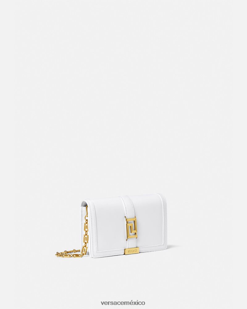 Versace bolso mini con greca diosa blanco bolsas mujer 84626J257