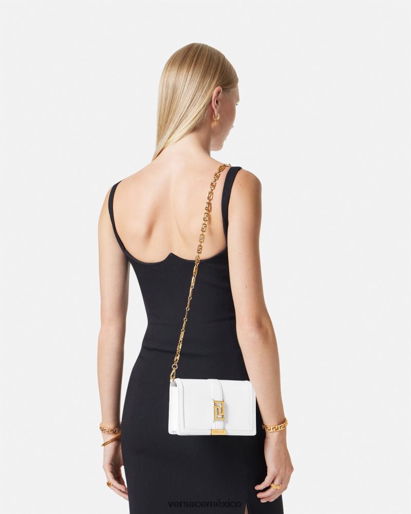Versace bolso mini con greca diosa blanco bolsas mujer 84626J257
