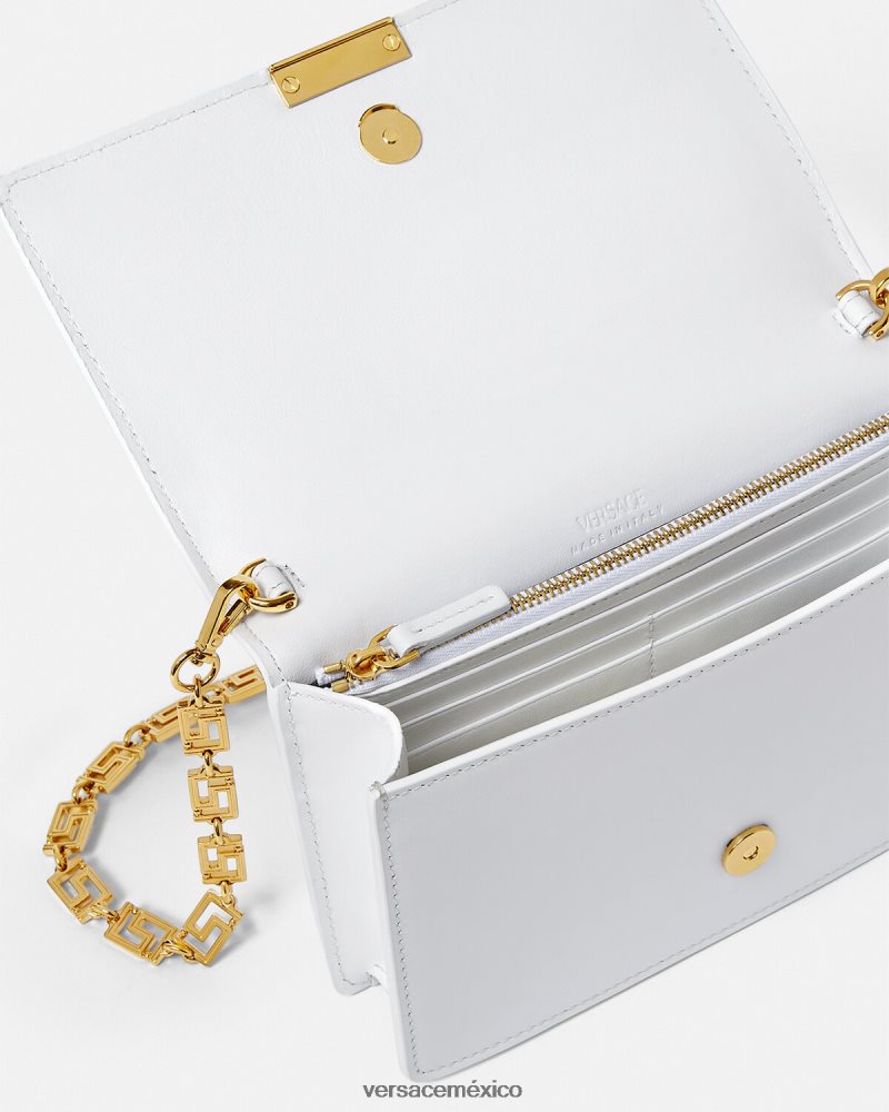 Versace bolso mini con greca diosa blanco bolsas mujer 84626J257