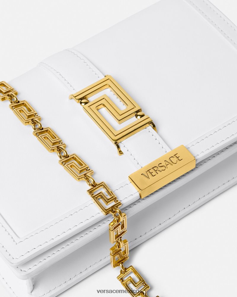 Versace bolso mini con greca diosa blanco bolsas mujer 84626J257