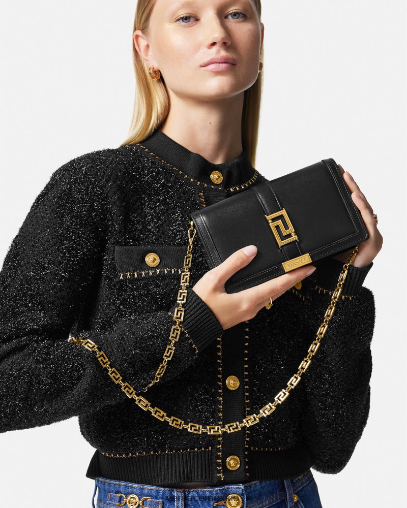 Versace bolso mini con greca diosa negro bolsas mujer 84626J256