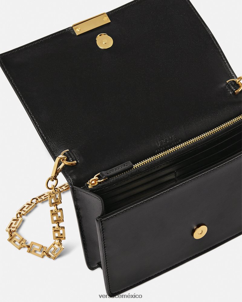 Versace bolso mini con greca diosa negro bolsas mujer 84626J256