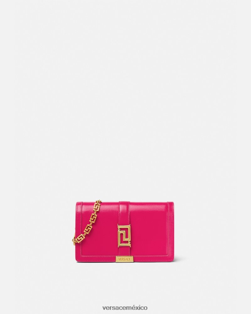 Versace bolso mini con greca diosa rosa bolsas mujer 84626J259