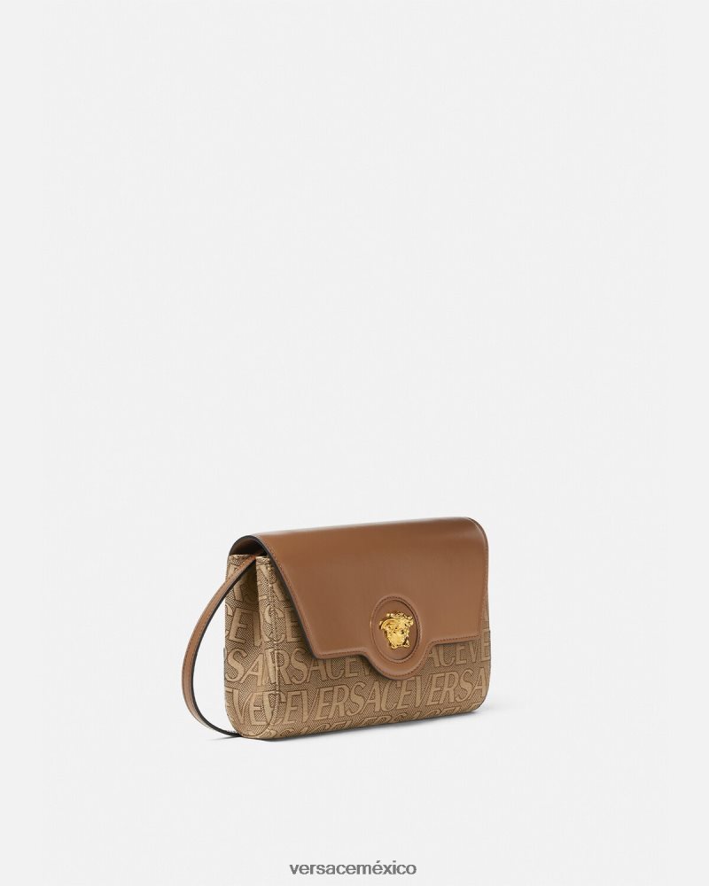 Versace bandolera con medusa en toda la prenda marrón bolsas mujer 84626J327