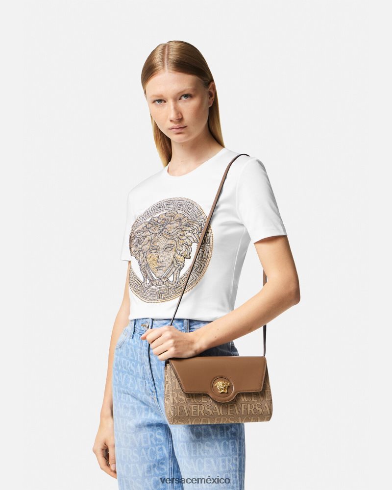 Versace bandolera con medusa en toda la prenda marrón bolsas mujer 84626J327