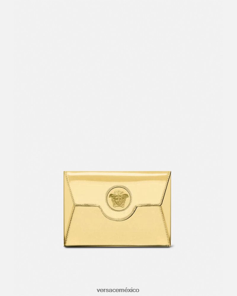 Versace bolsa tipo sobre la medusa oro bolsas mujer 84626J364