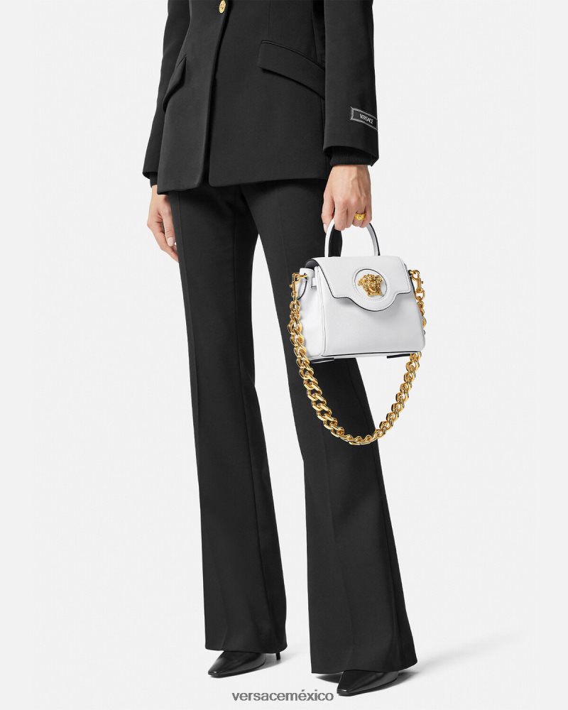 Versace bolso de mano pequeño la medusa blanco bolsas mujer 84626J335