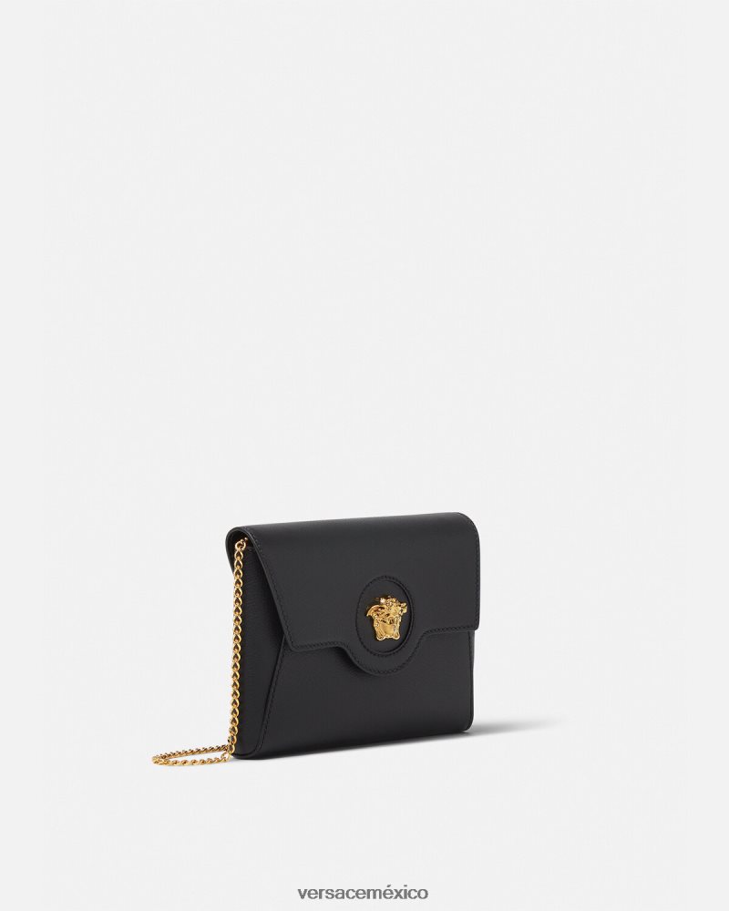 Versace bolso de mano tipo sobre con medusa negro bolsas mujer 84626J348