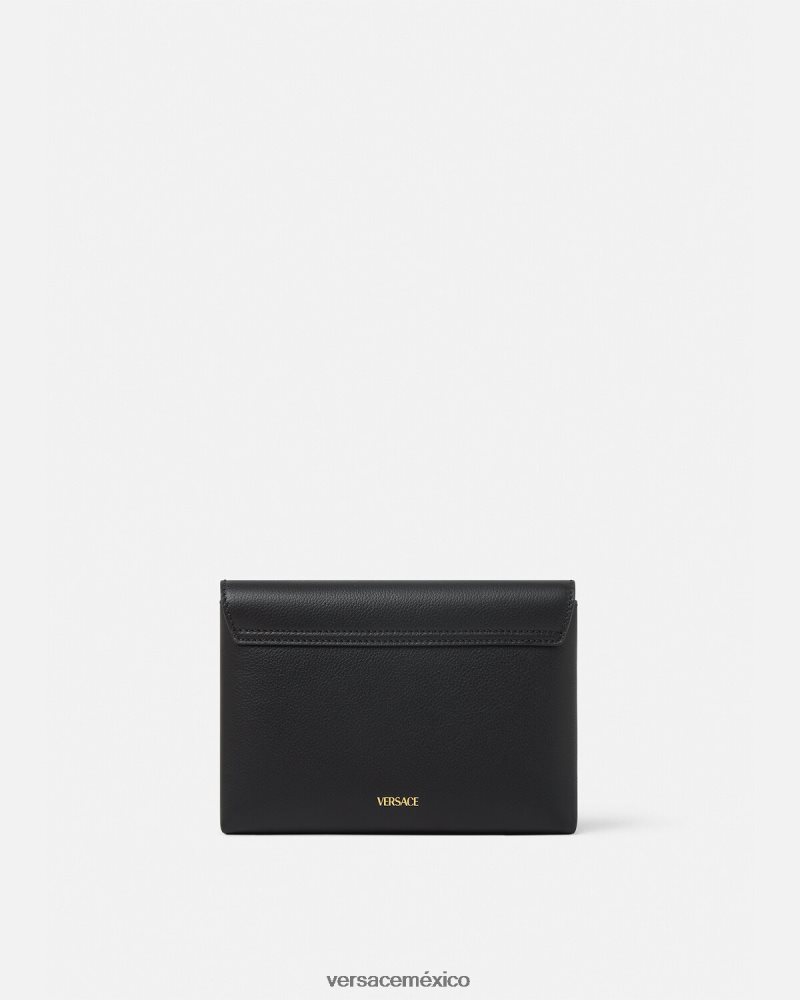Versace bolso de mano tipo sobre con medusa negro bolsas mujer 84626J348