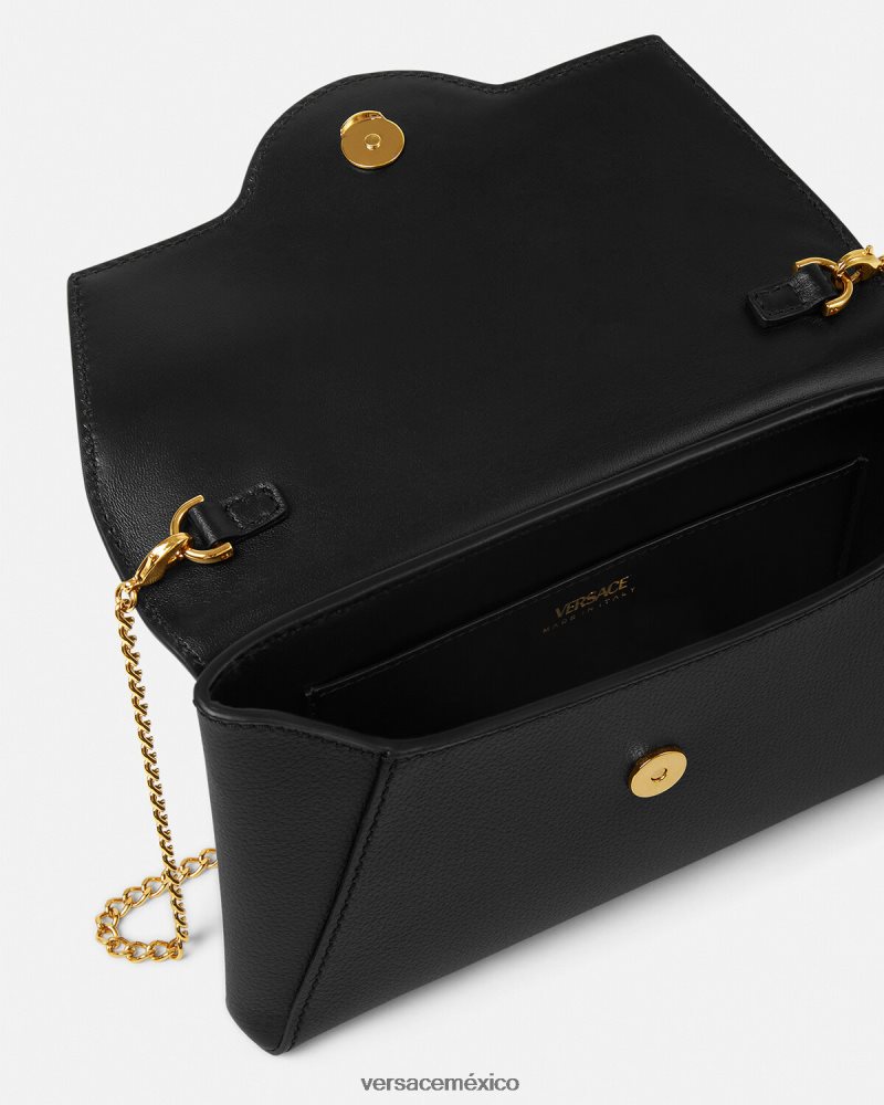 Versace bolso de mano tipo sobre con medusa negro bolsas mujer 84626J348