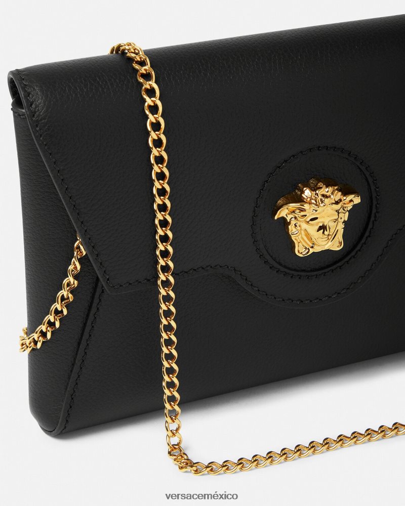 Versace bolso de mano tipo sobre con medusa negro bolsas mujer 84626J348