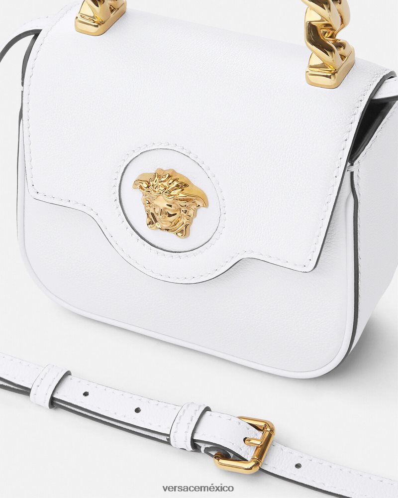 Versace bolso mini con medusa blanco bolsas mujer 84626J312