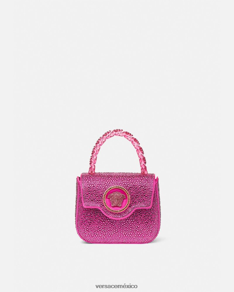 Versace bolso mini con medusa de cristales fucsia bolsas mujer 84626J315