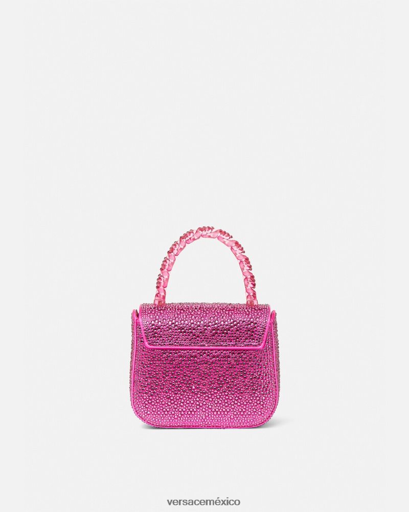 Versace bolso mini con medusa de cristales fucsia bolsas mujer 84626J315