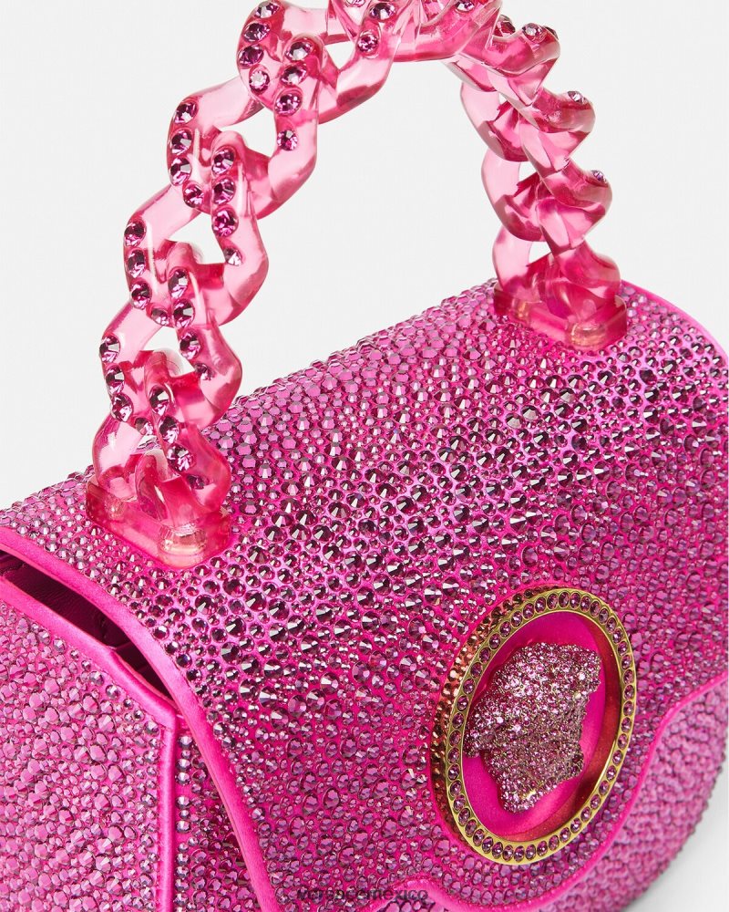Versace bolso mini con medusa de cristales fucsia bolsas mujer 84626J315