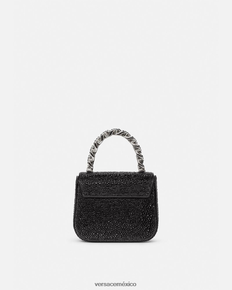 Versace bolso mini con medusa de cristales negro bolsas mujer 84626J313