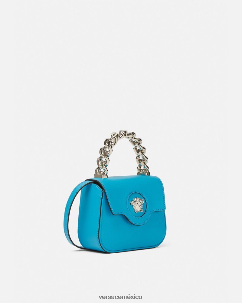 Versace bolso mini con medusa turquesa bolsas mujer 84626J308