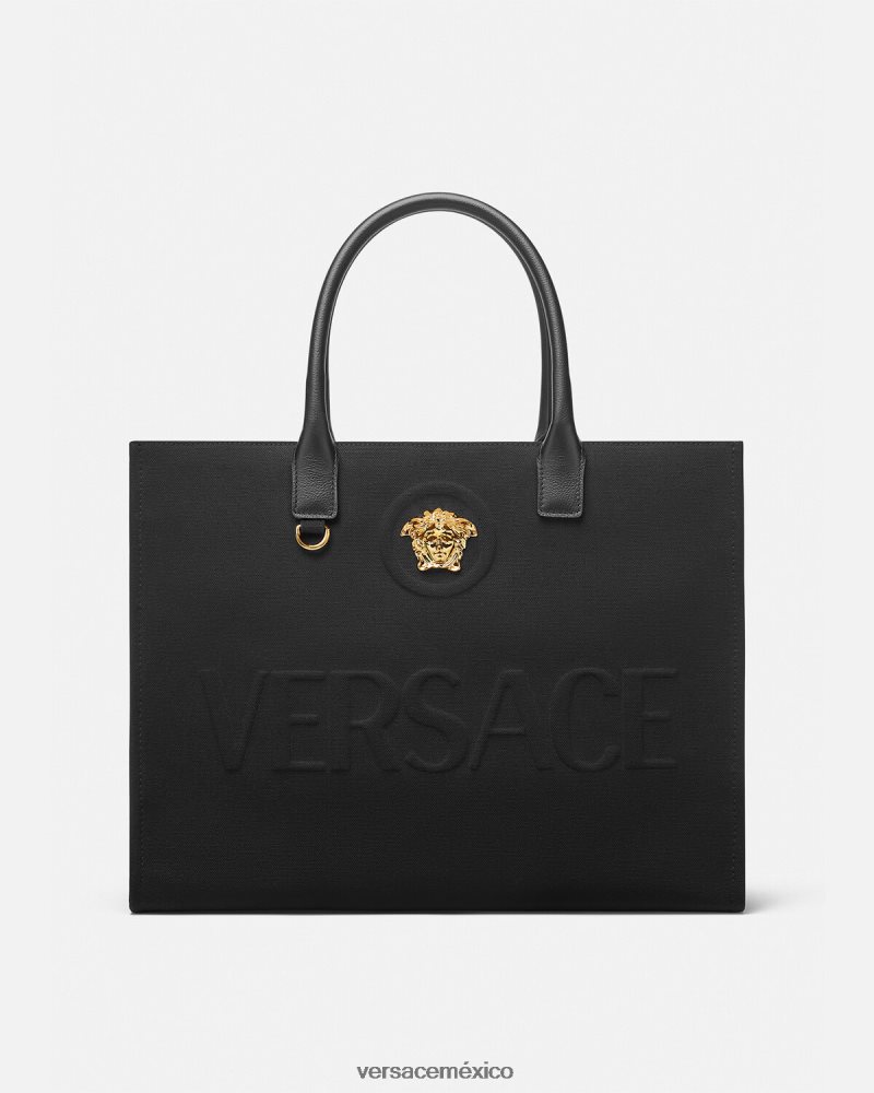 Versace bolso shopper grande con medusa negro bolsas mujer 84626J341