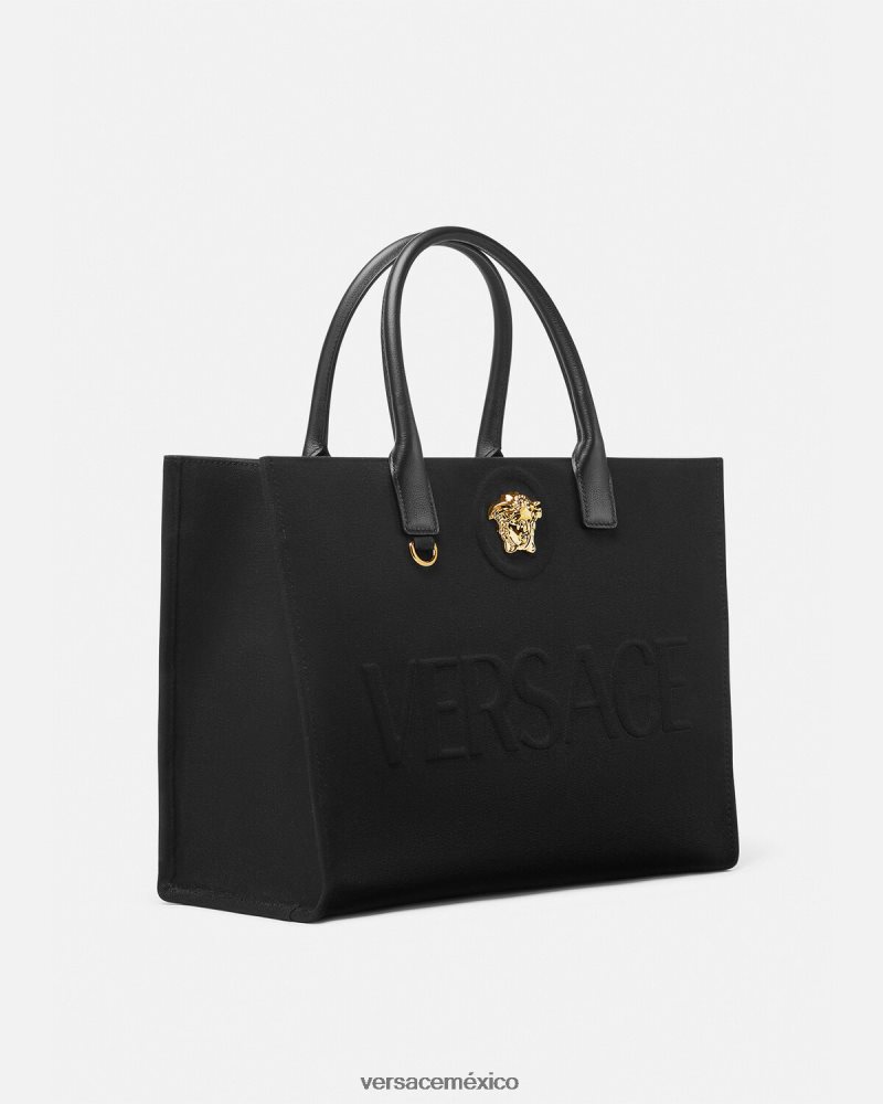 Versace bolso shopper grande con medusa negro bolsas mujer 84626J341