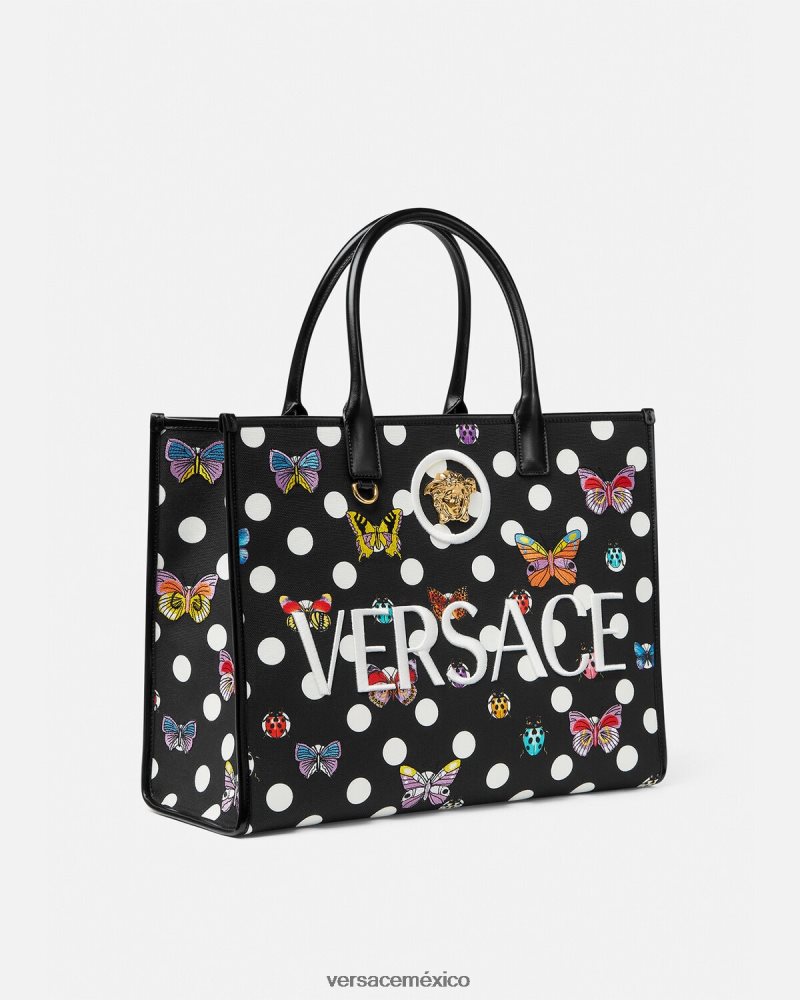 Versace bolso tote grande con mariposas imprimir bolsas mujer 84626J300