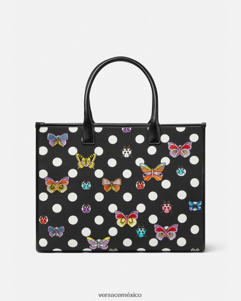 Versace bolso tote grande con mariposas imprimir bolsas mujer 84626J300