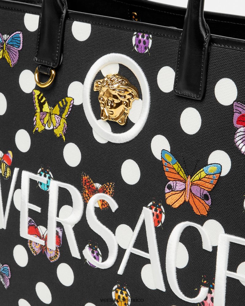 Versace bolso tote grande con mariposas imprimir bolsas mujer 84626J300