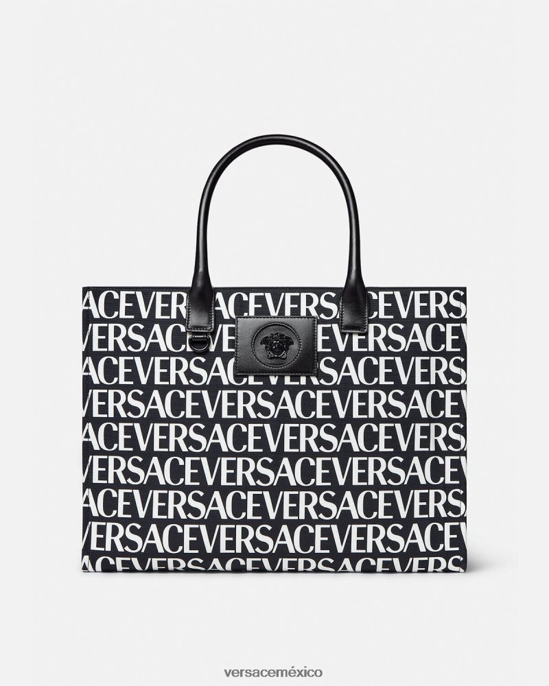 Versace bolso tote grande en toda la prenda negro bolsas mujer 84626J322