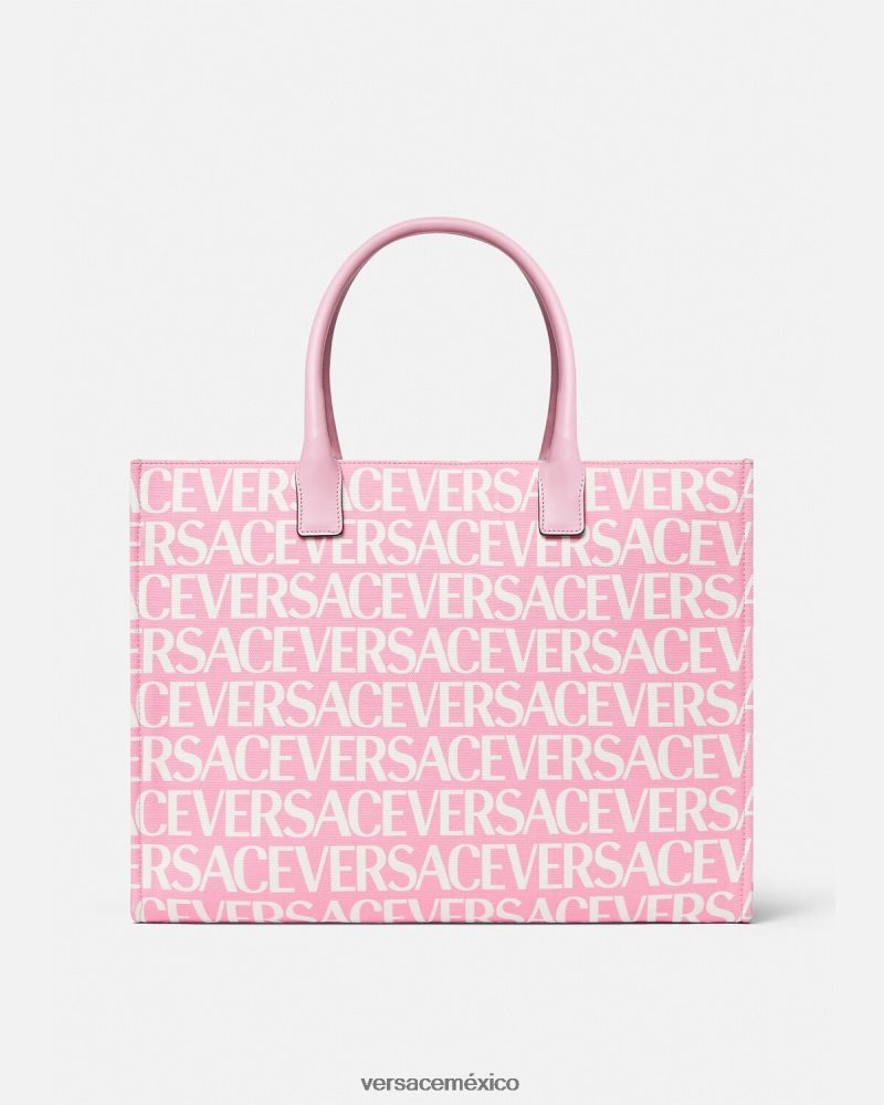 Versace bolso tote grande en toda la prenda rosa bolsas mujer 84626J323