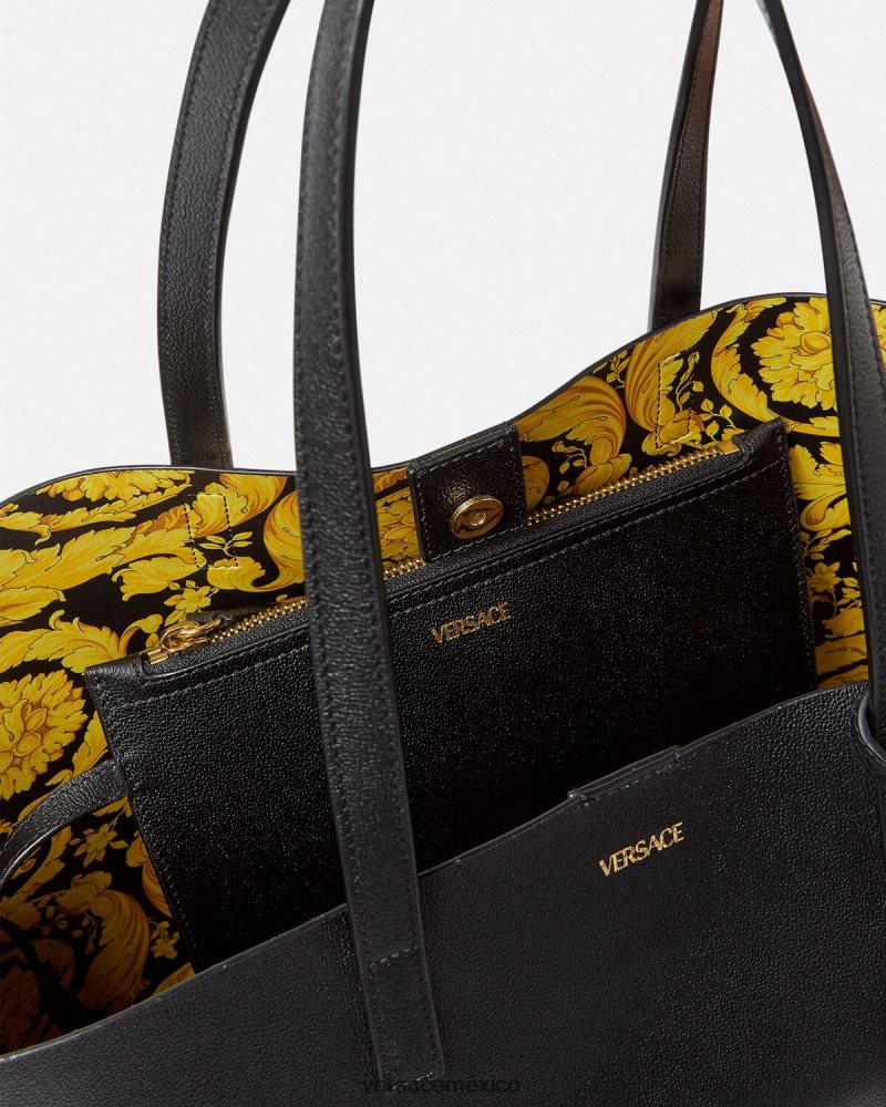 Versace bolso de mano virtus negro bolsas mujer 84626J379