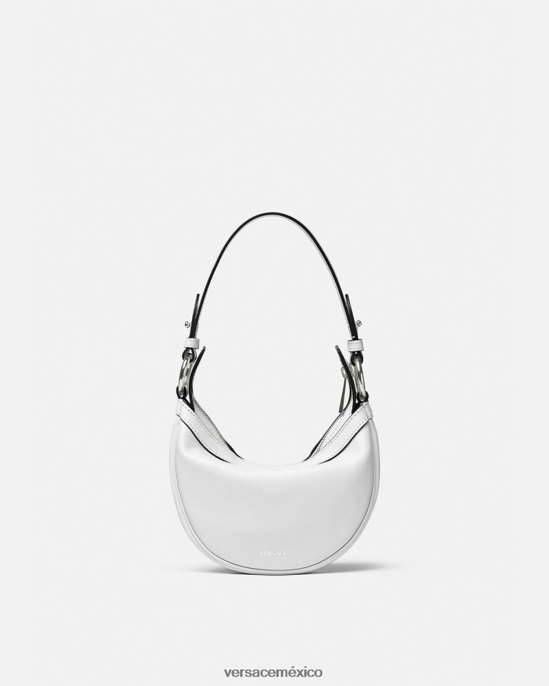 Versace bolso hobo mini repetido blanco bolsas mujer 84626J288