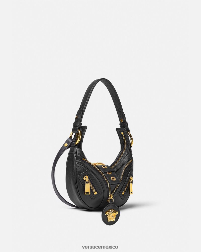 Versace bolso hobo mini repetido negro bolsas mujer 84626J273