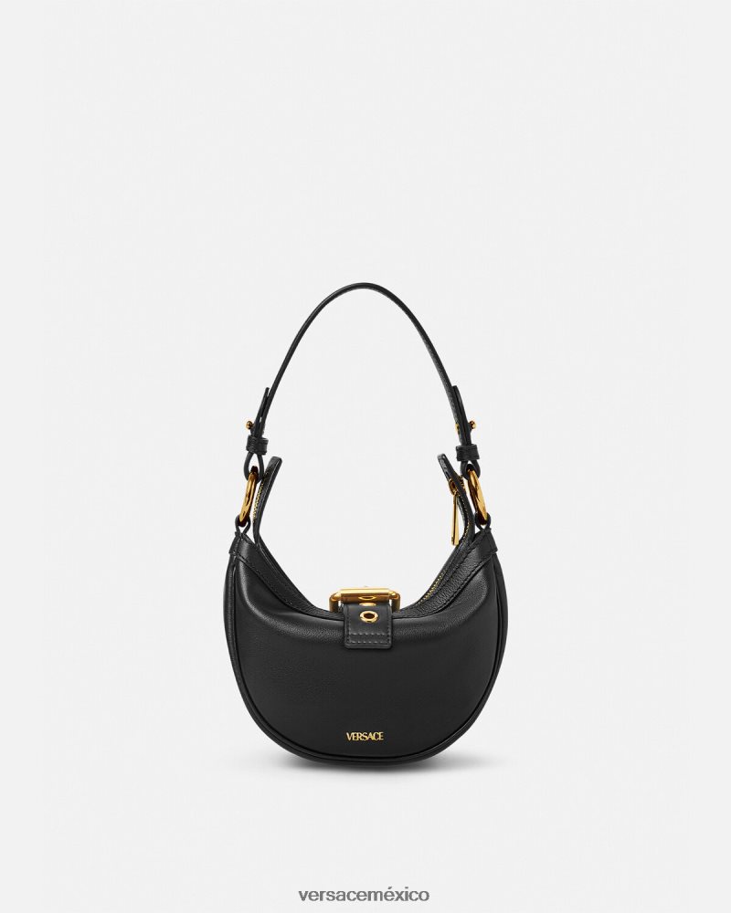 Versace bolso hobo mini repetido negro bolsas mujer 84626J273