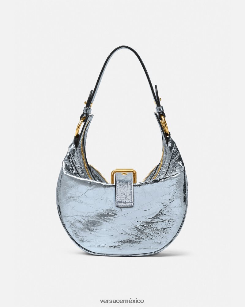Versace bolso hobo pequeño con repetición metalizada un color bolsas mujer 84626J277